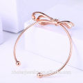 joyería hecha a mano de la forma del nudo del brazalete del oro color de rosa de la fábrica del OEM de China